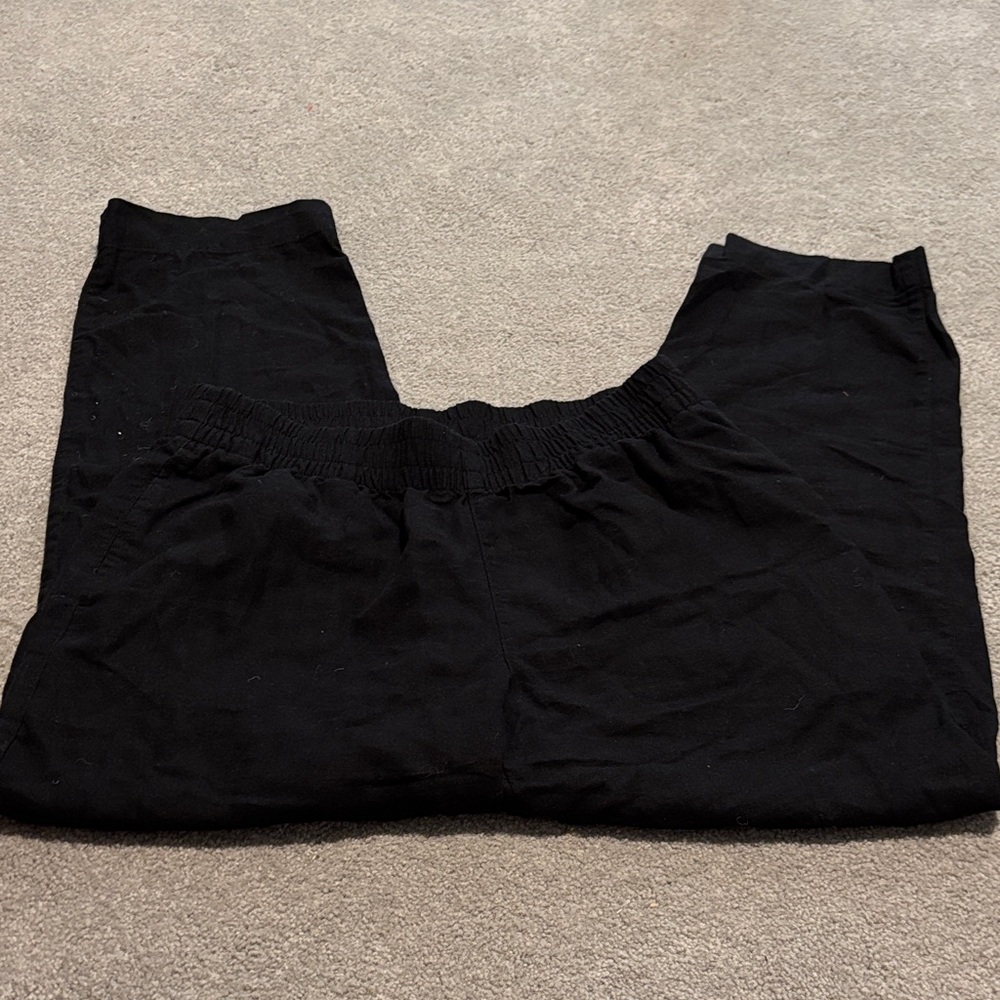 Old Navy Black Linen Pants Small